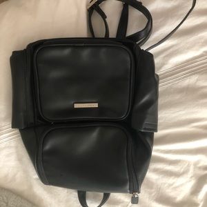 Mini black book bag purse